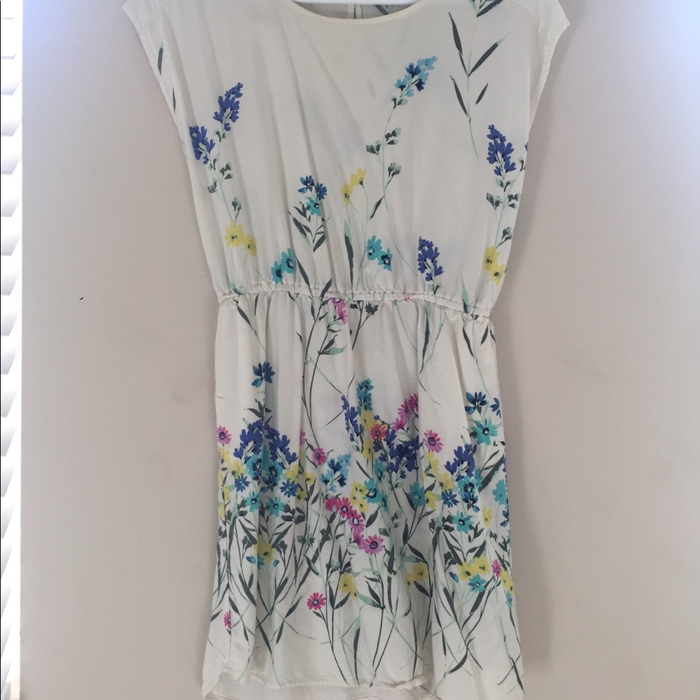 Watercolor floral print dress